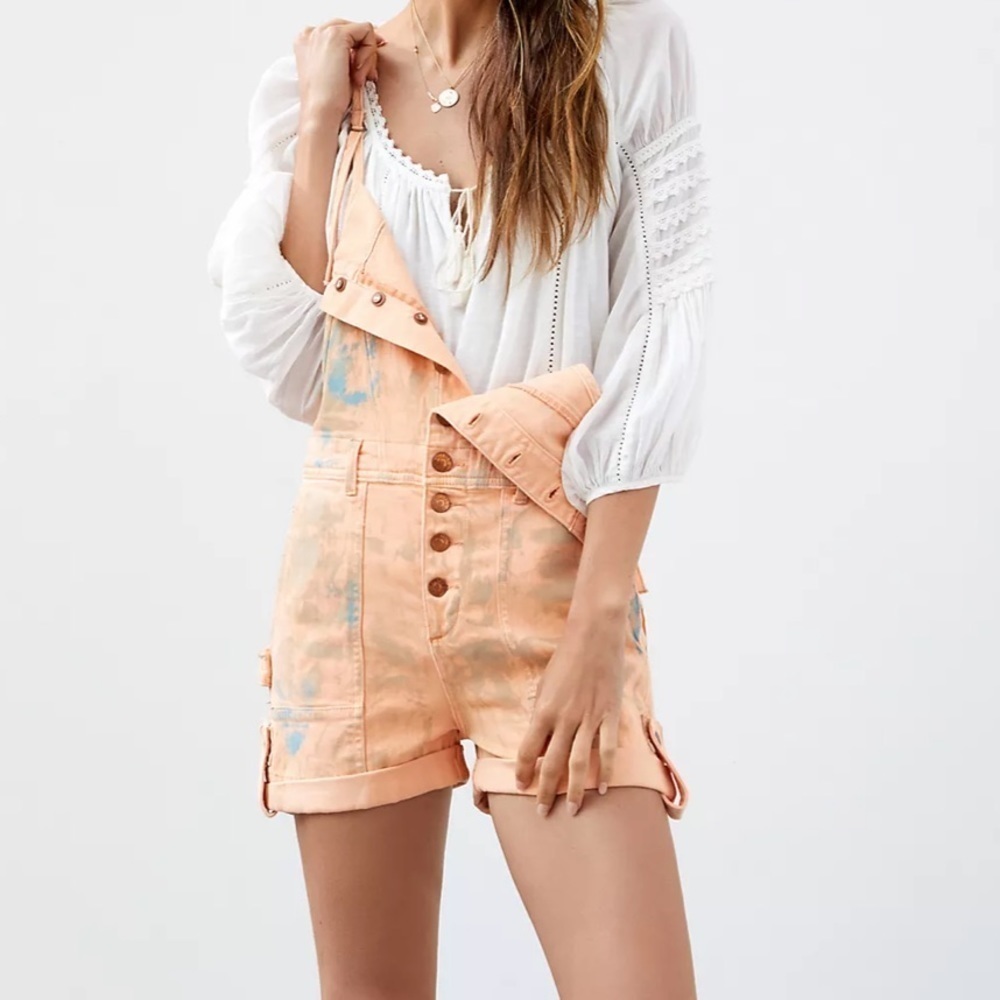 Anthropologie Pilcro the Painters Short Overalls Cotton Size 25 NWT